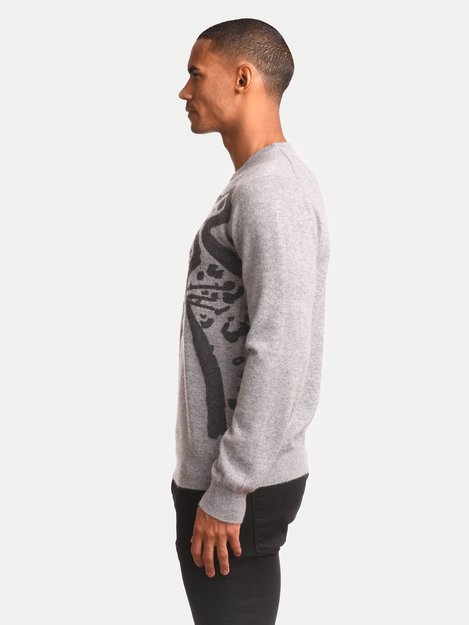 Cashmere Intarsia Leopard Sweater