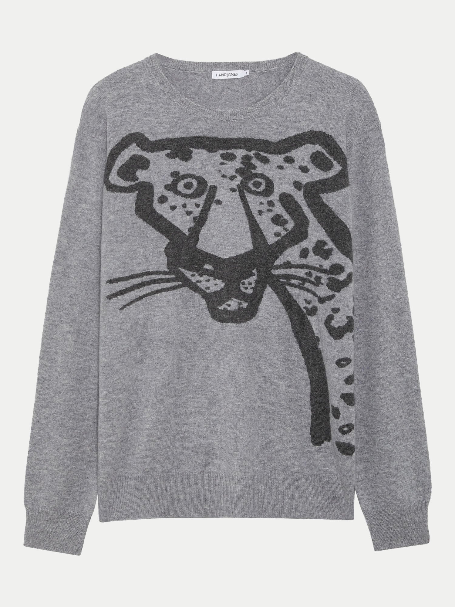 Cashmere Intarsia Leopard Sweater