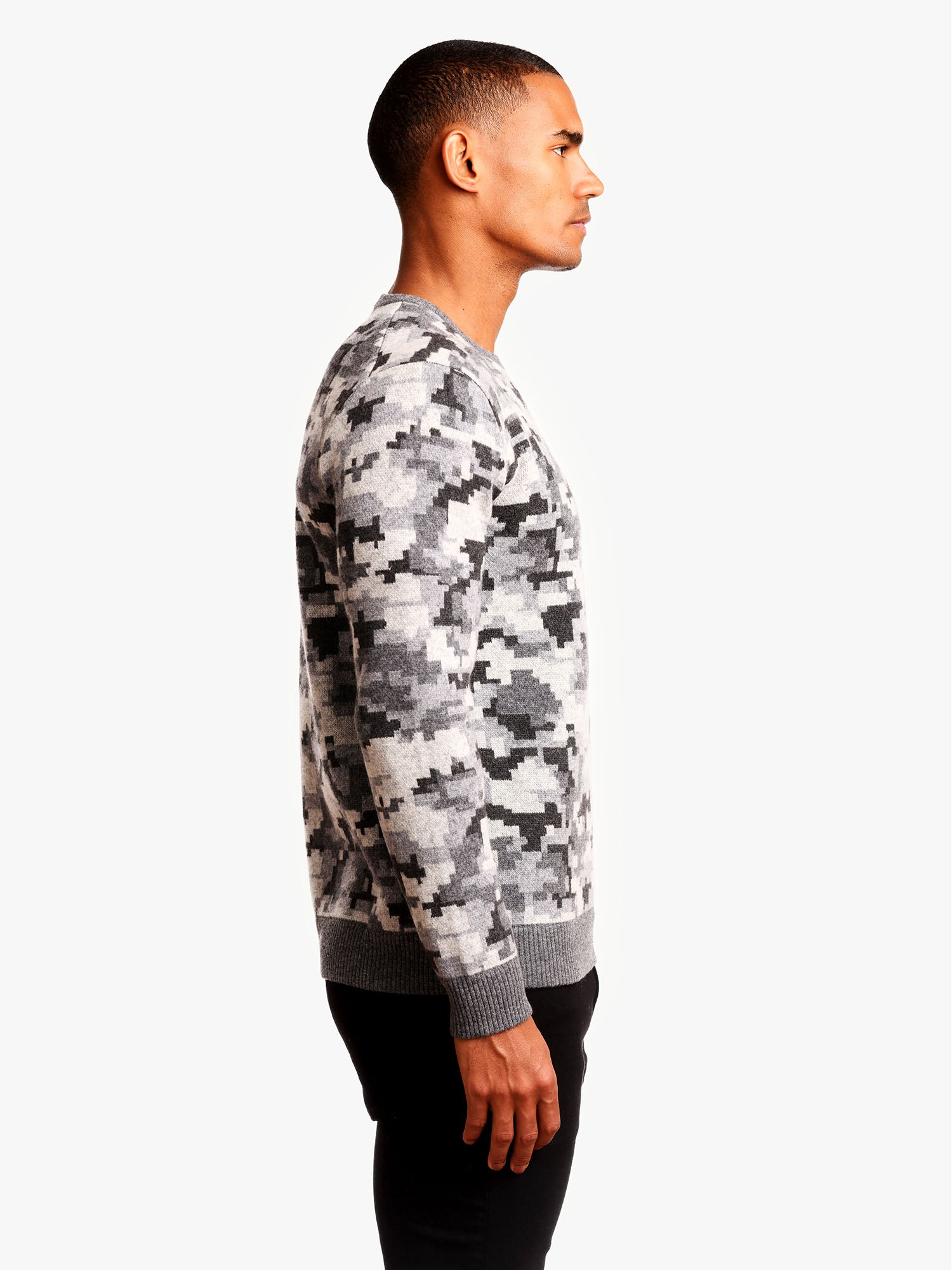 Merino Wool Birdseye Digital Camo Sweater