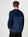 Navy Indigo Wool Cashmere Colourblock Crew Sweater | Menswear | Hand & Jones