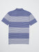 Mens Cotton Silk blue and white Cashmere Pin Stripe Polo | Hand & Jones
