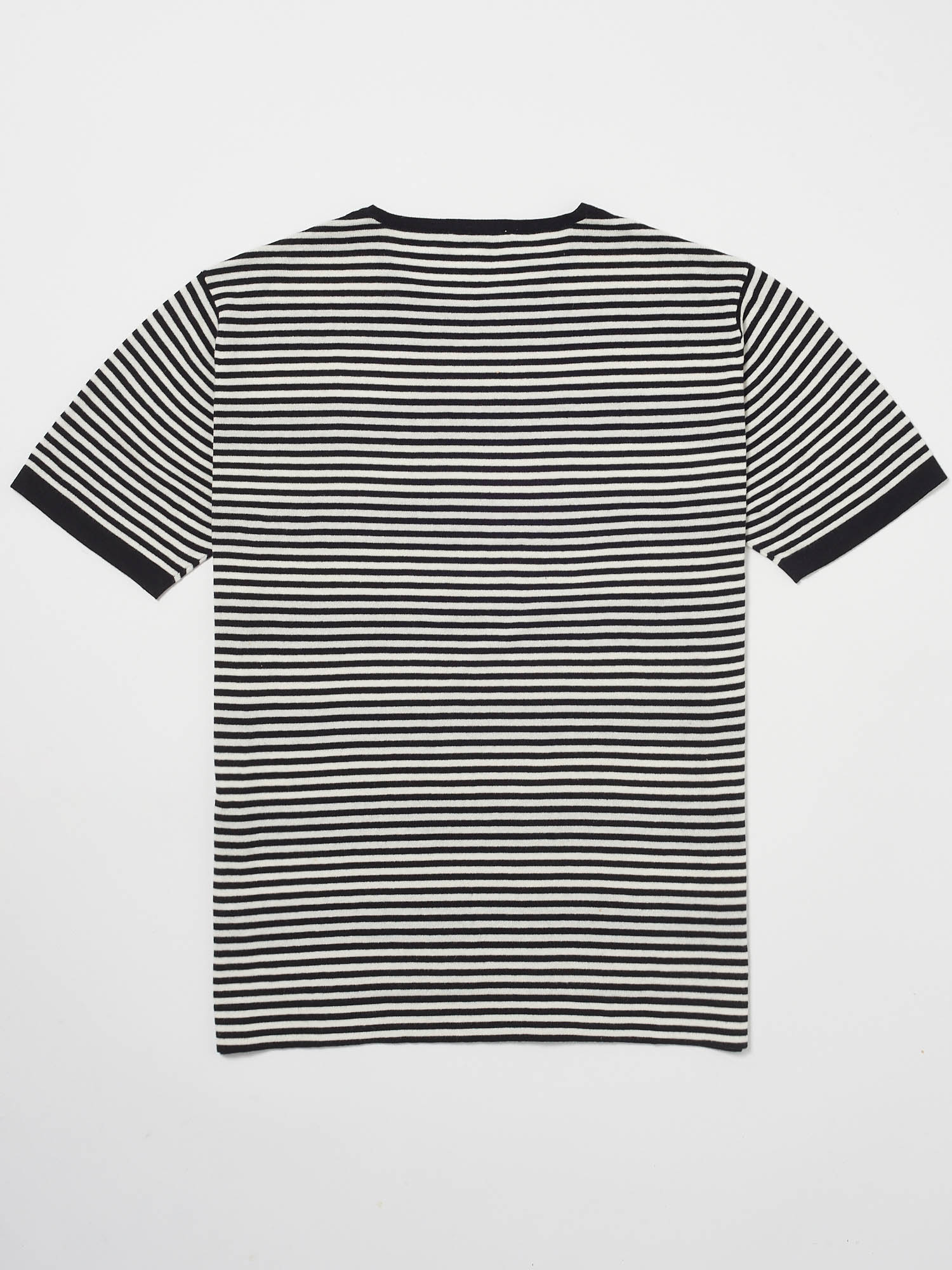 Cotton Contrast Stripe Knitted T-Shirt