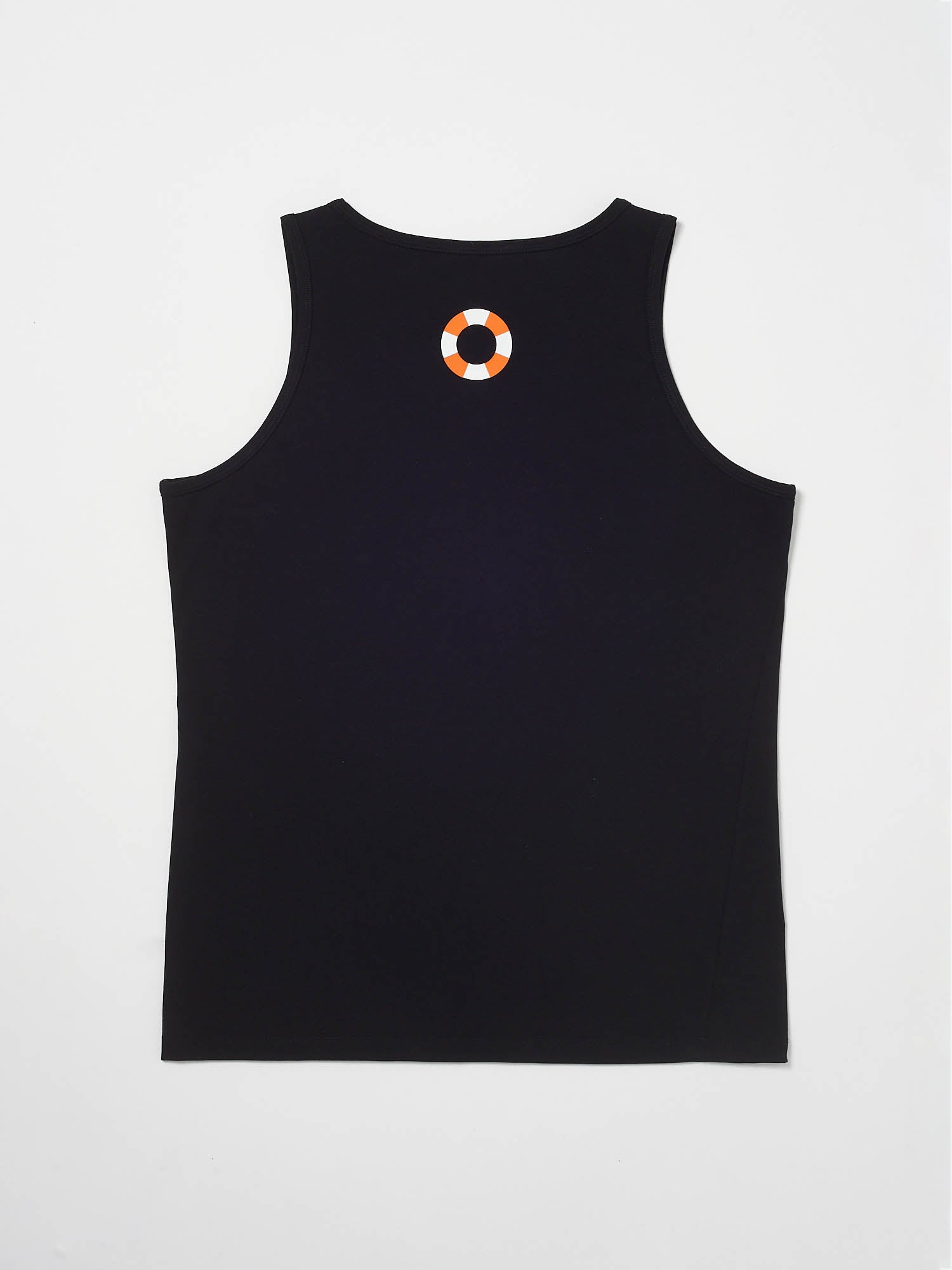 Black Men's Cotton Vest top | Men's Underwear & Tops | Hand & Jones