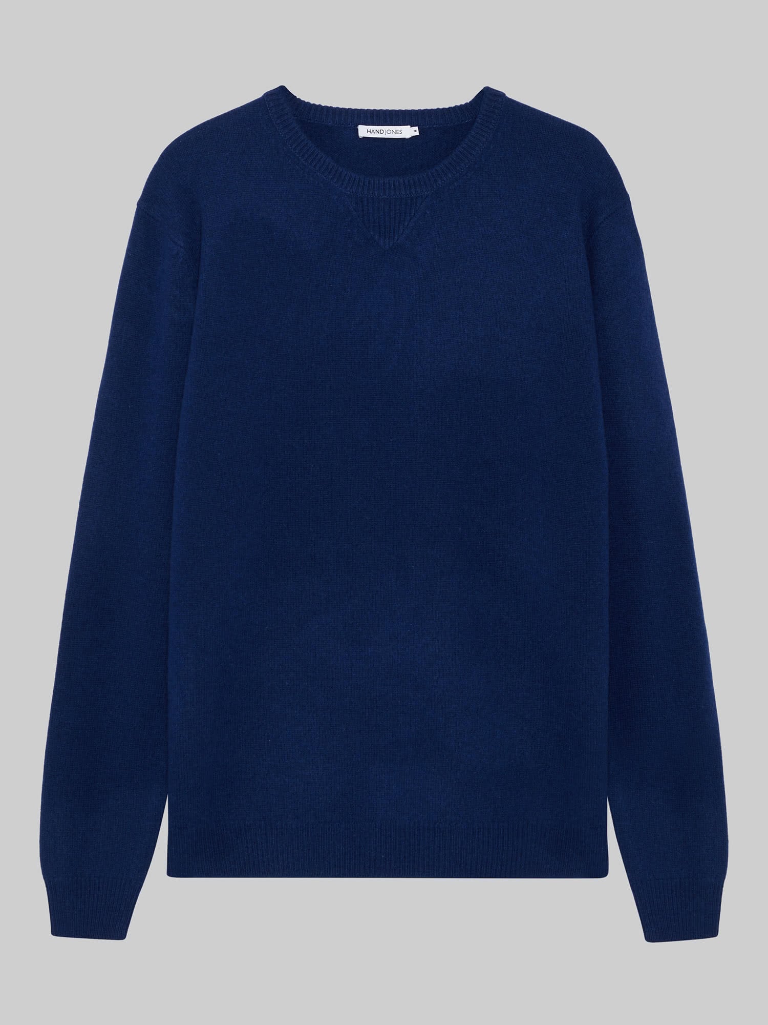 Blue Wool Cashmere Sweatshirt Sweater | Men's knitwear | Hand & Jones