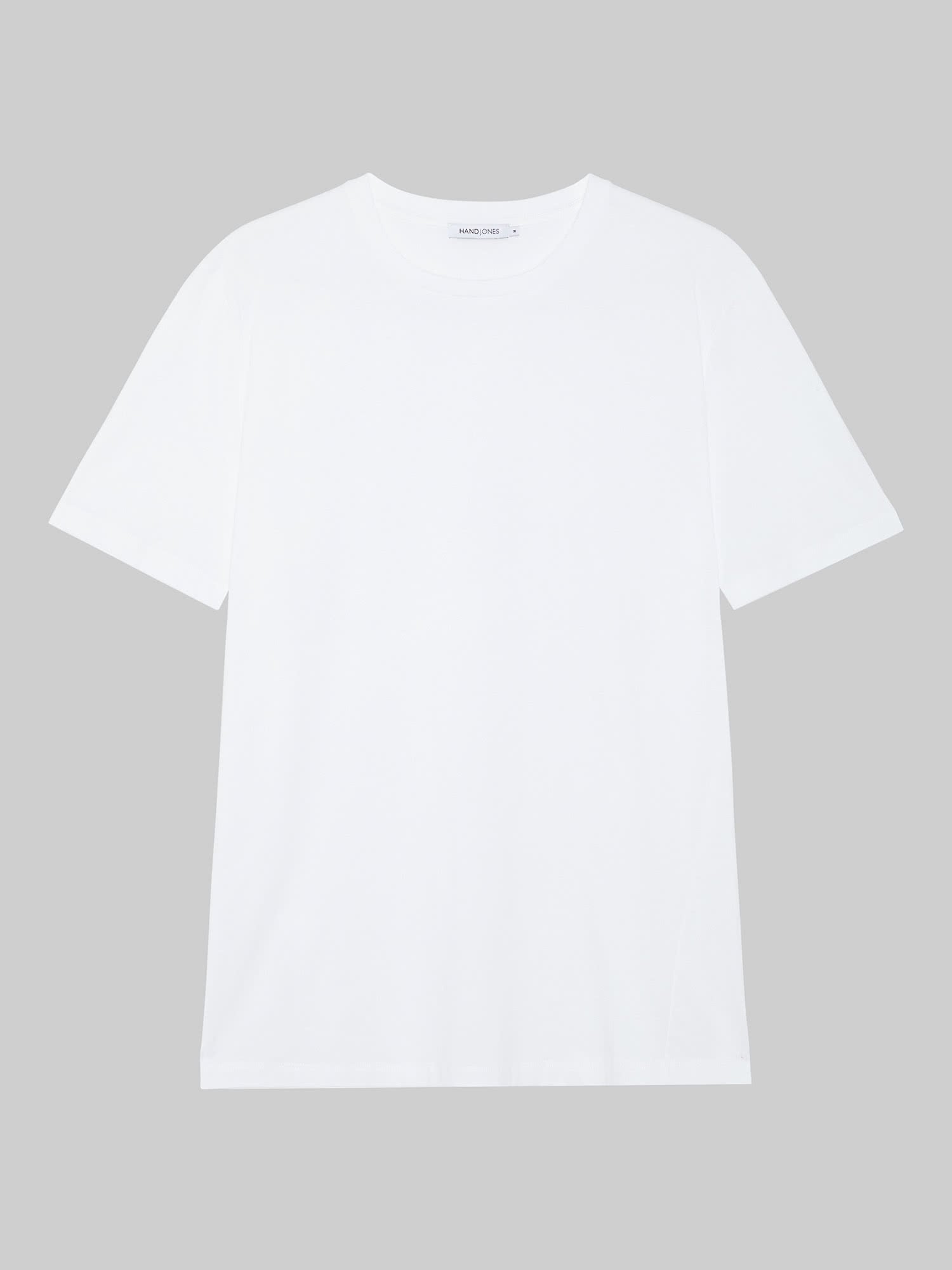 Men's White cotton tshirt | Hand & Jones
