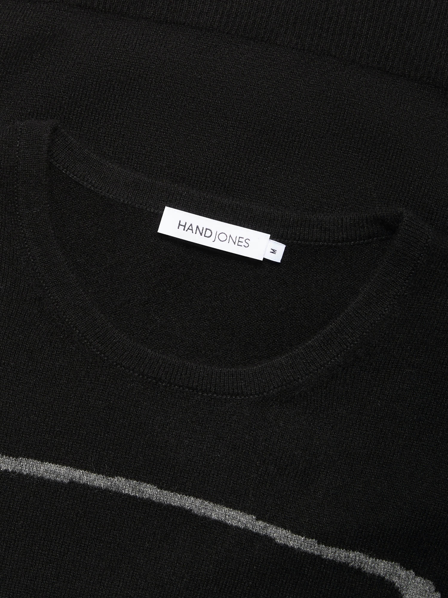 Black Pure Cashmere Intarsia Lion Sweater | Mens Knitwear | Hand & Jones