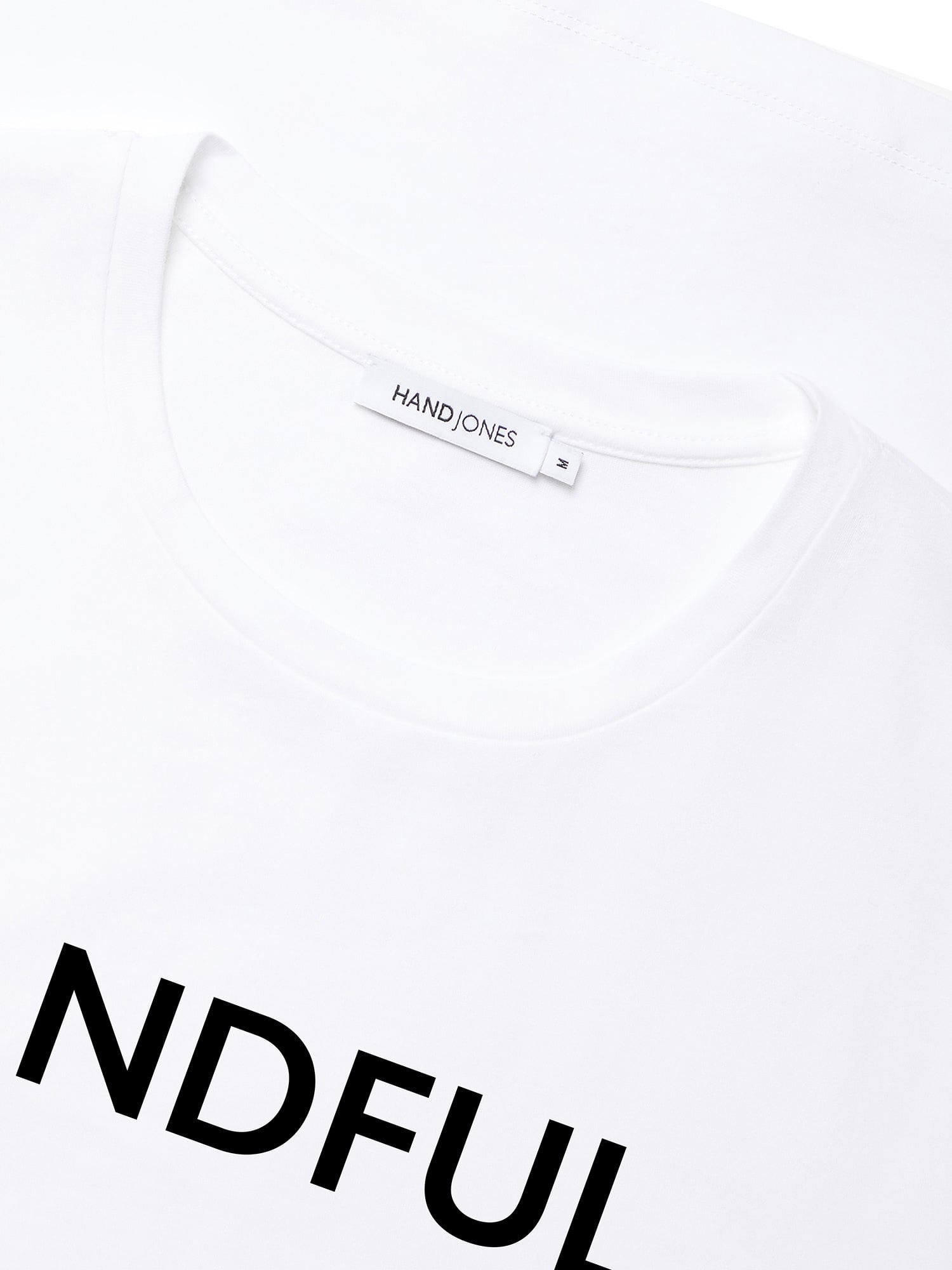 Handful | Men's White cotton tshirt | Hand & Jones