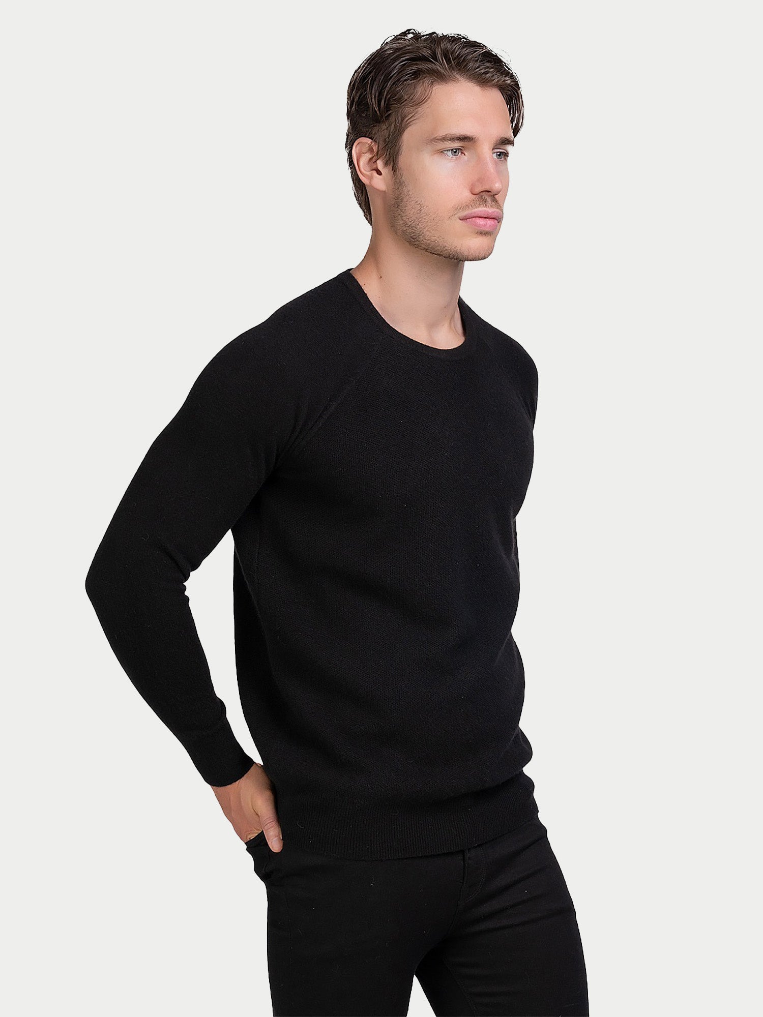 Cashmere Honeycomb Raglan Sweater