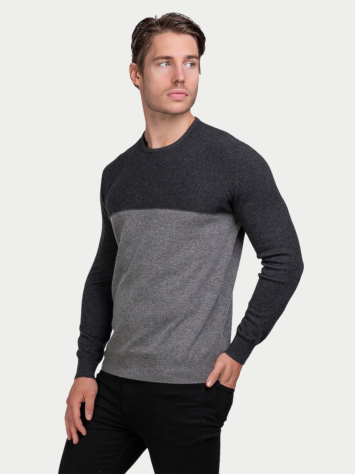 Wool Cashmere Colourblock Sweater