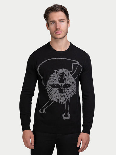 Cashmere Intarsia Lion Sweater