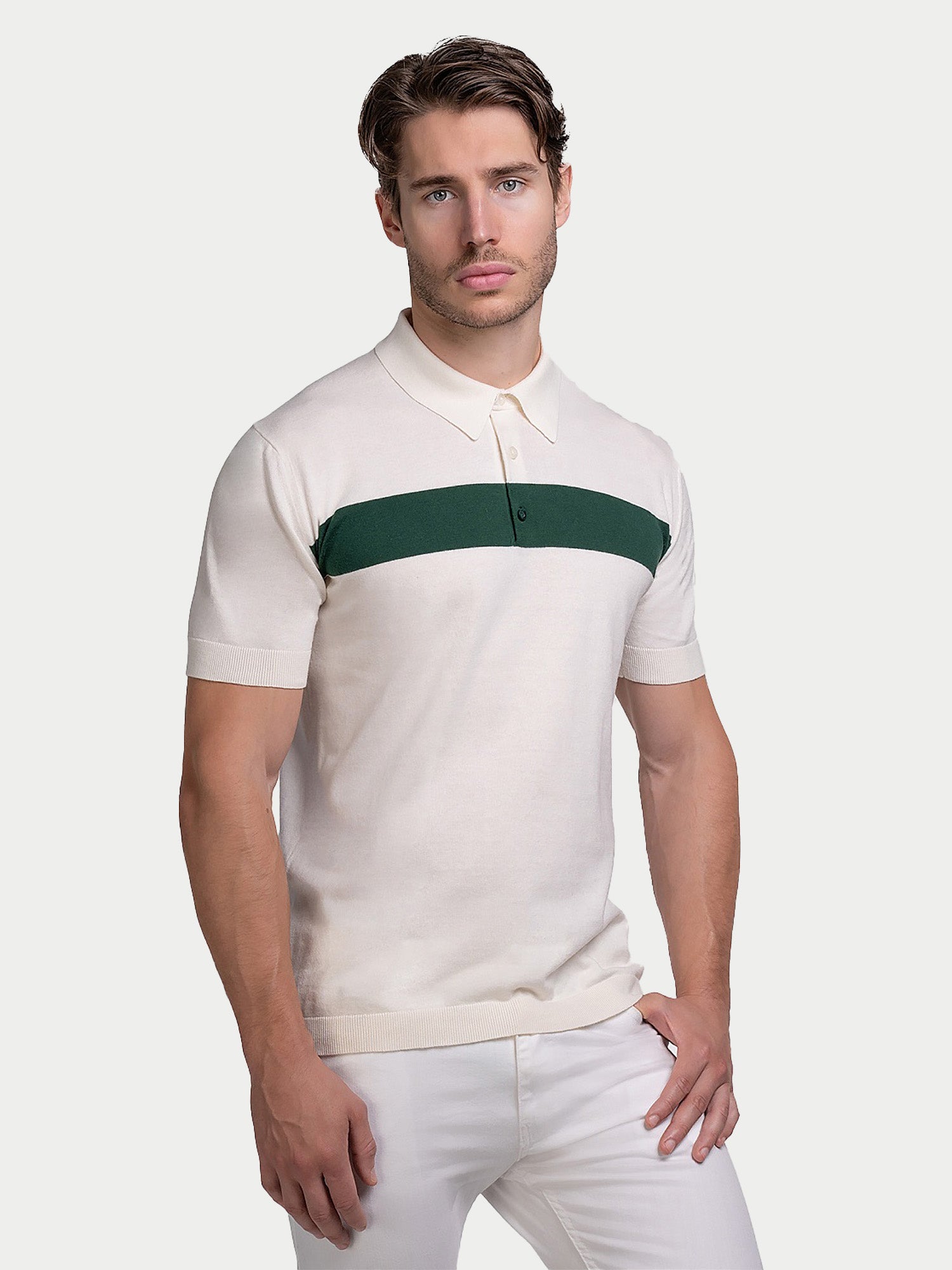 Cotton Varsity Stripe Polo