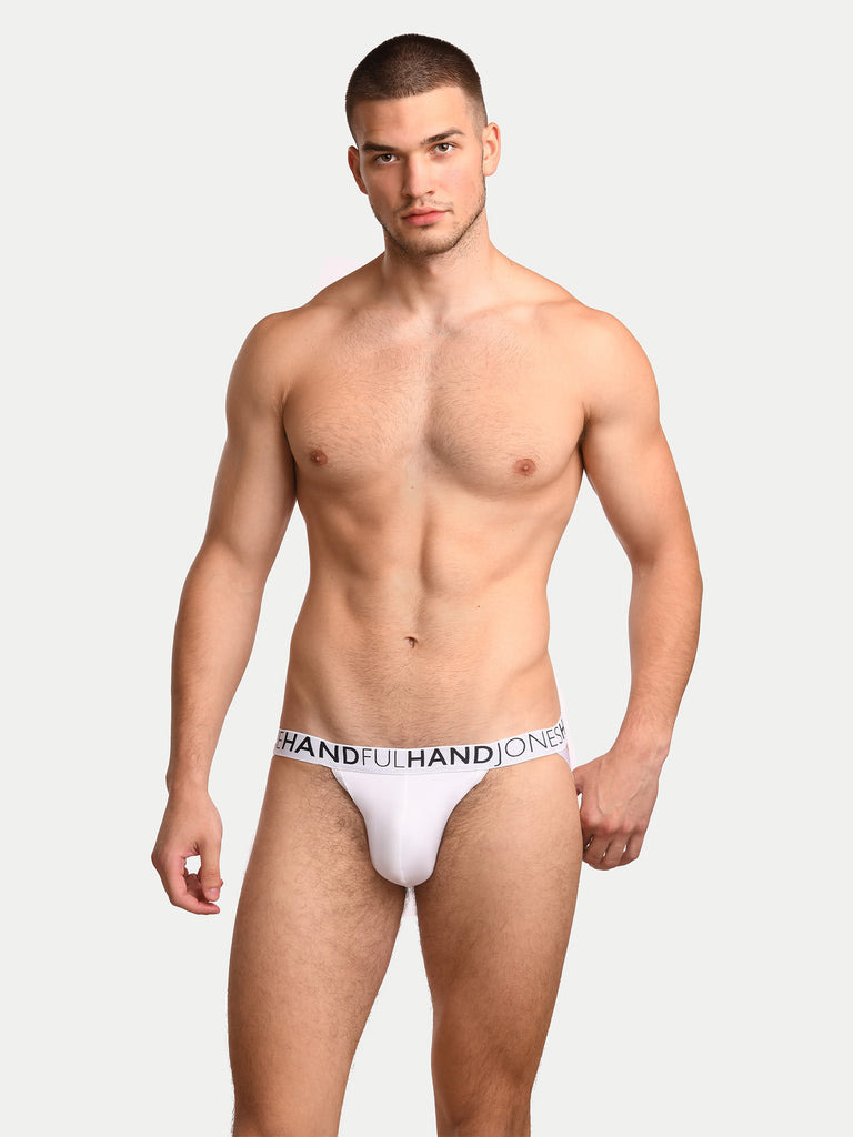 MM The Original Swimmer/Jogger Jockstrap Underwear White/Grey 1 inch –  AlphaMaleUndies