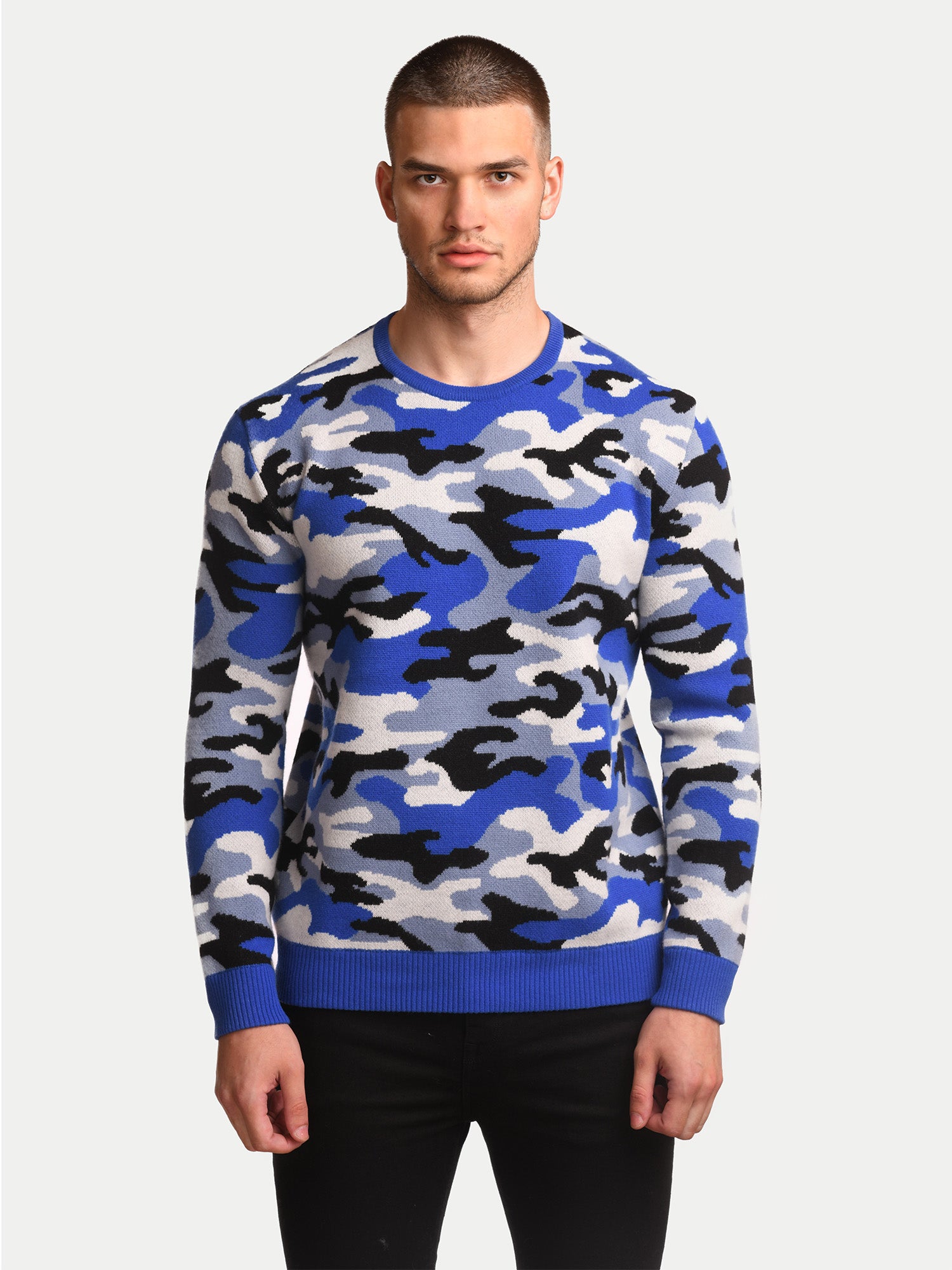 Merino Wool Birdseye Camo Sweater