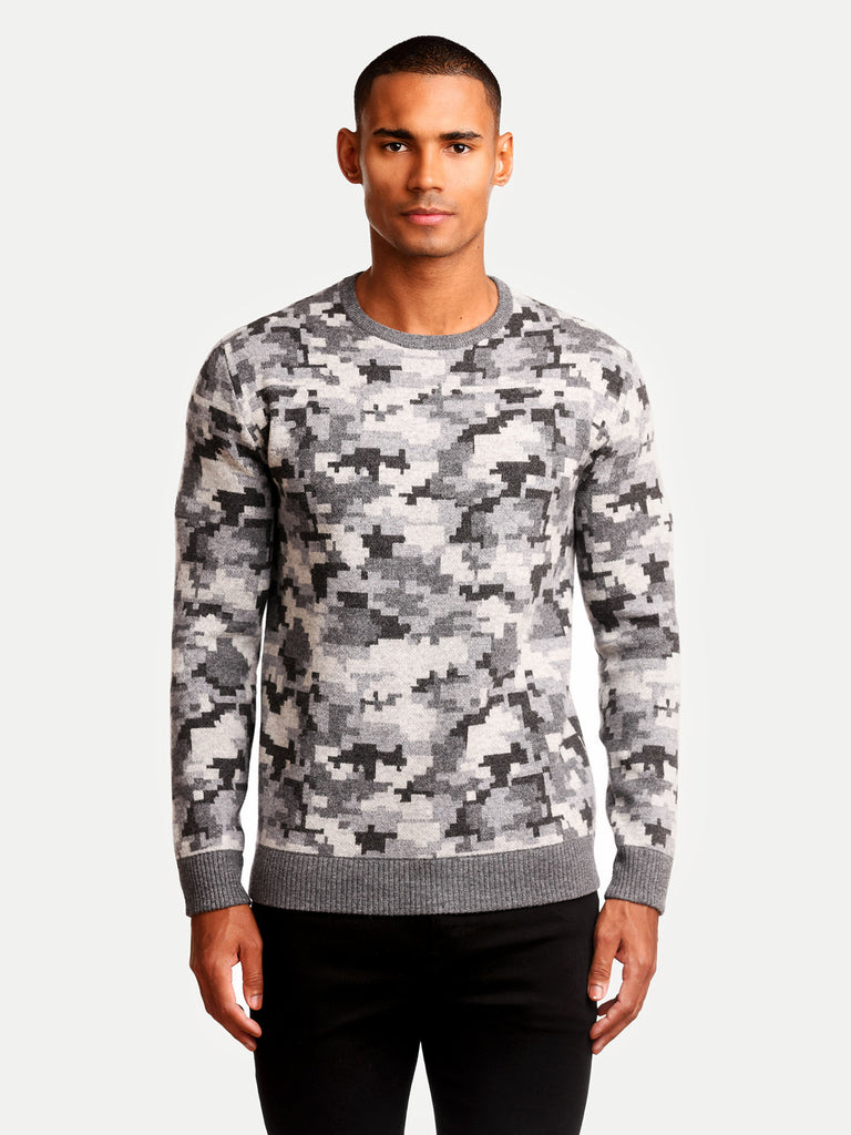 新品　BRIEFING　正規品　CAMO JQ CREW  NECK  KNIT HJP040-CAMODIGITAL-