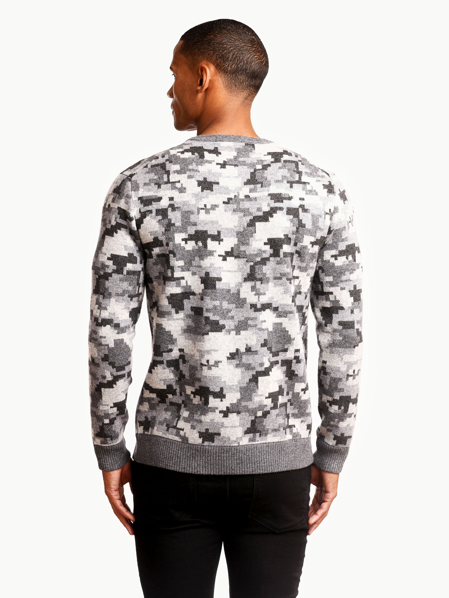 Merino Wool Birdseye Digital Camo Sweater