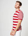 Men's red stripe cotton knit t-shirt | Men's t-shirts | Hand & Jones