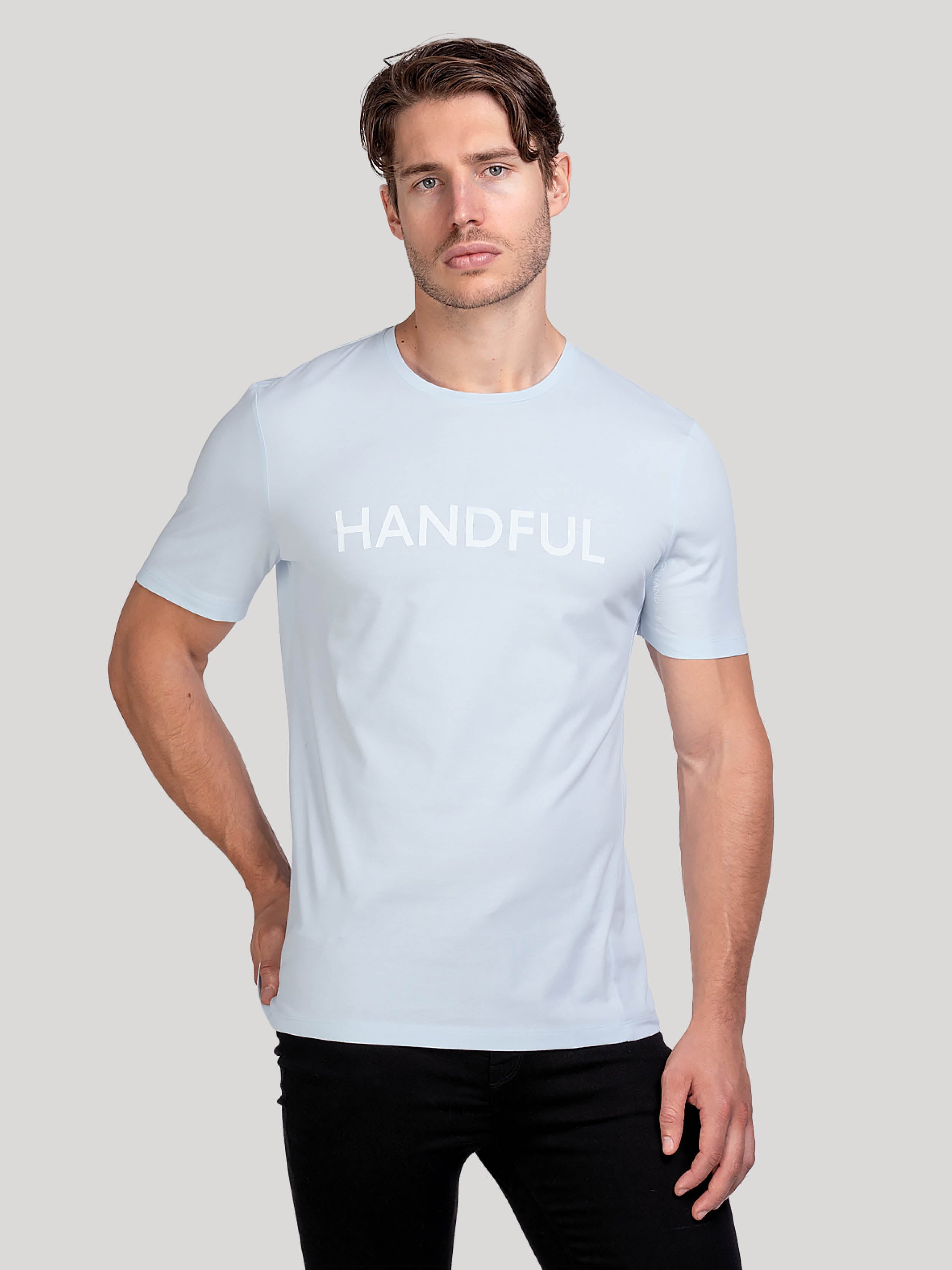 Handful | Men's White cotton tshirt | Hand & Jones