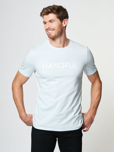 Handful | Men's White cotton tshirt | Hand & Jones