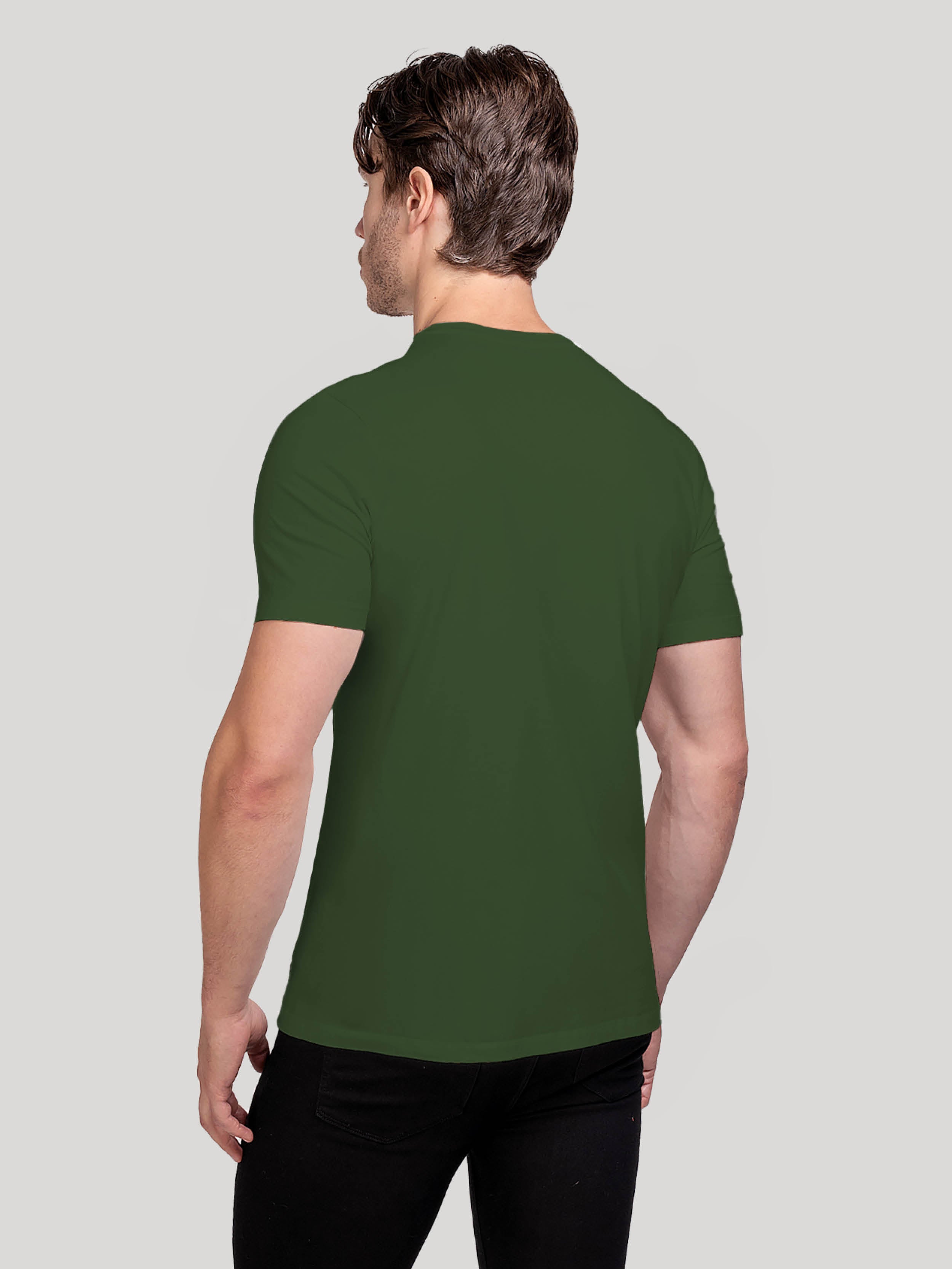 Men's green cotton tshirt | Hand & Jones