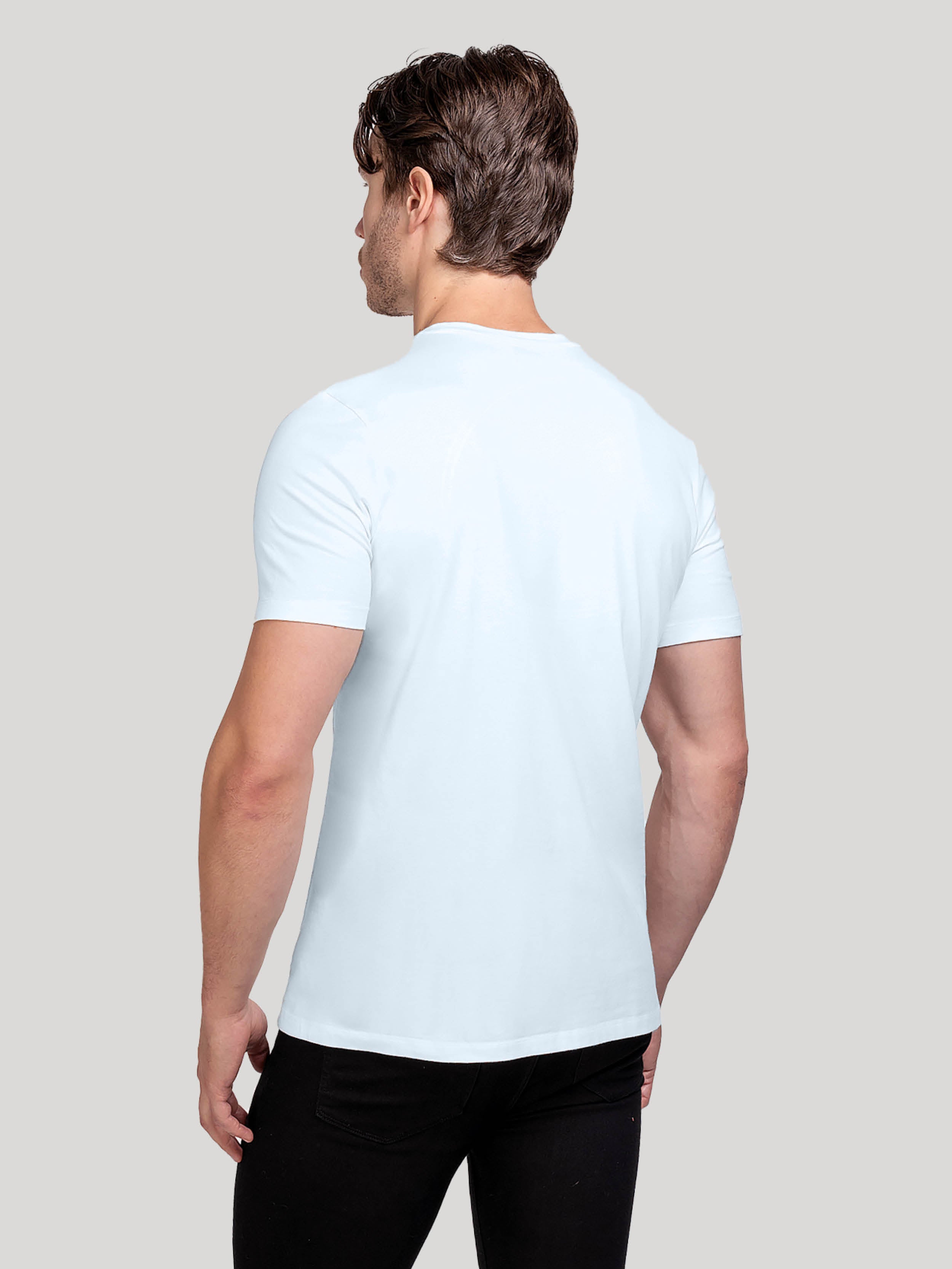 Men's White cotton tshirt | Hand & Jones