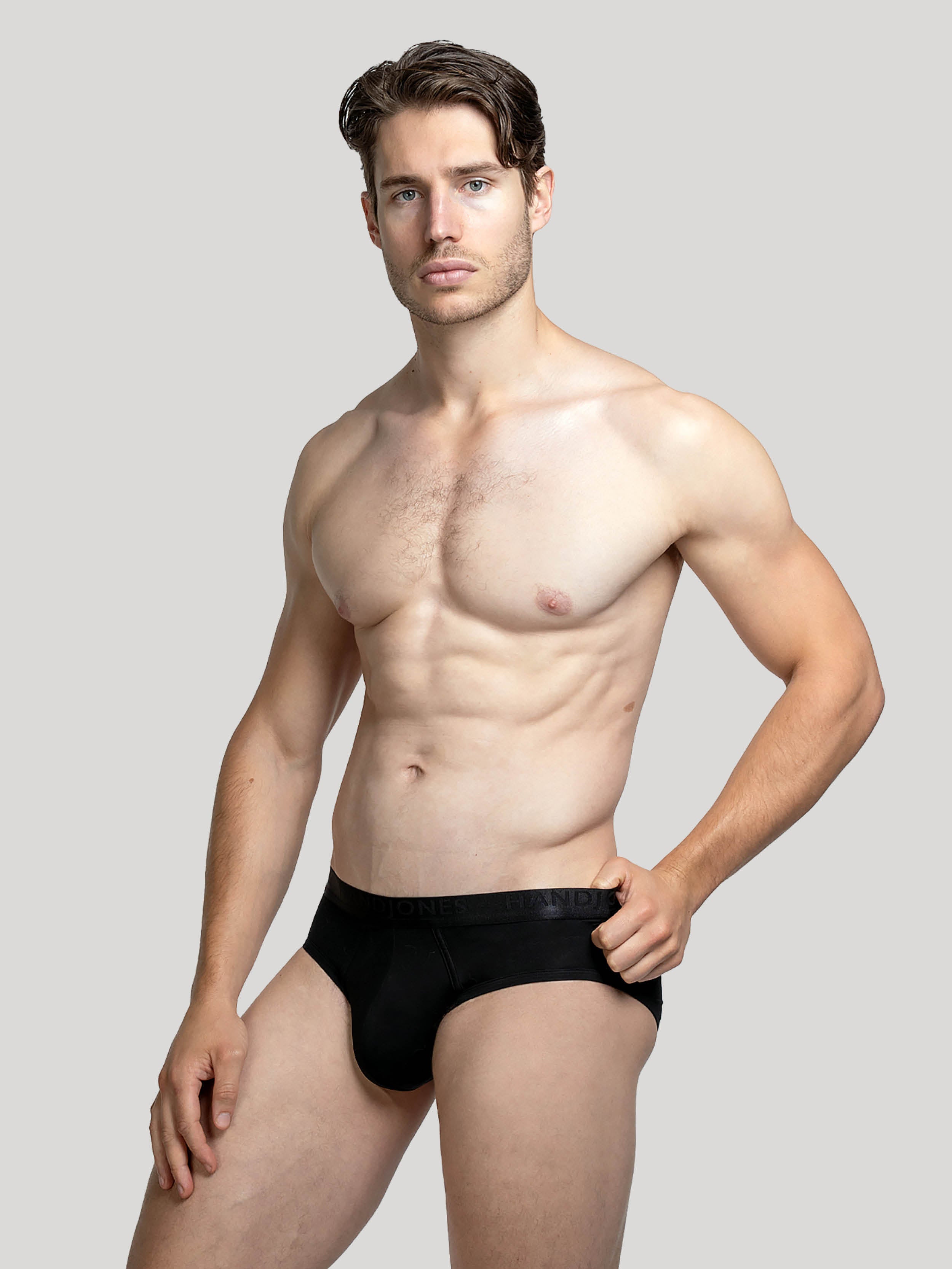 Black cotton active  brief | Men's Underwear | Hand & Jones