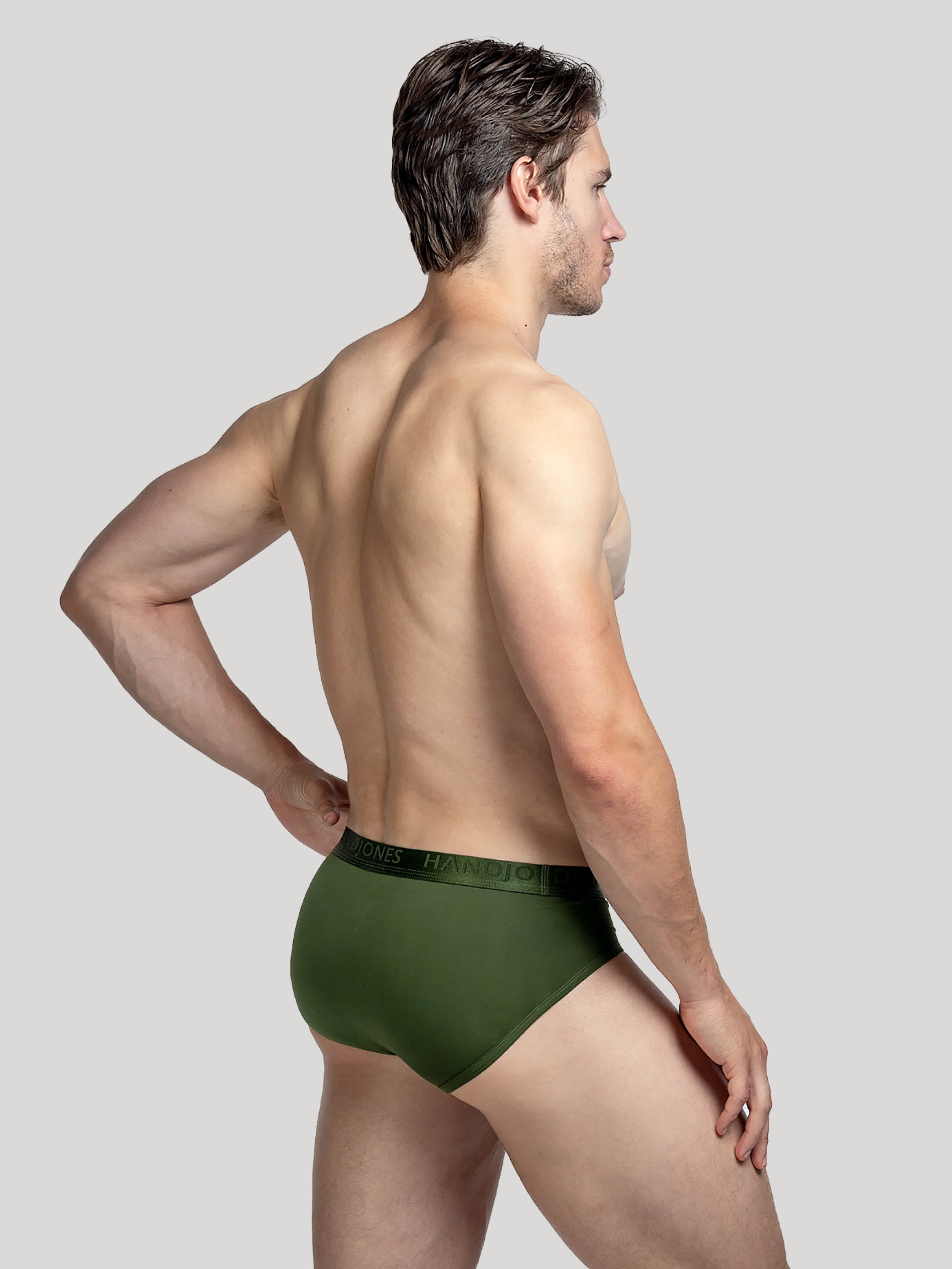 Green cotton active brief | Men's Underwear | Hand & Jones