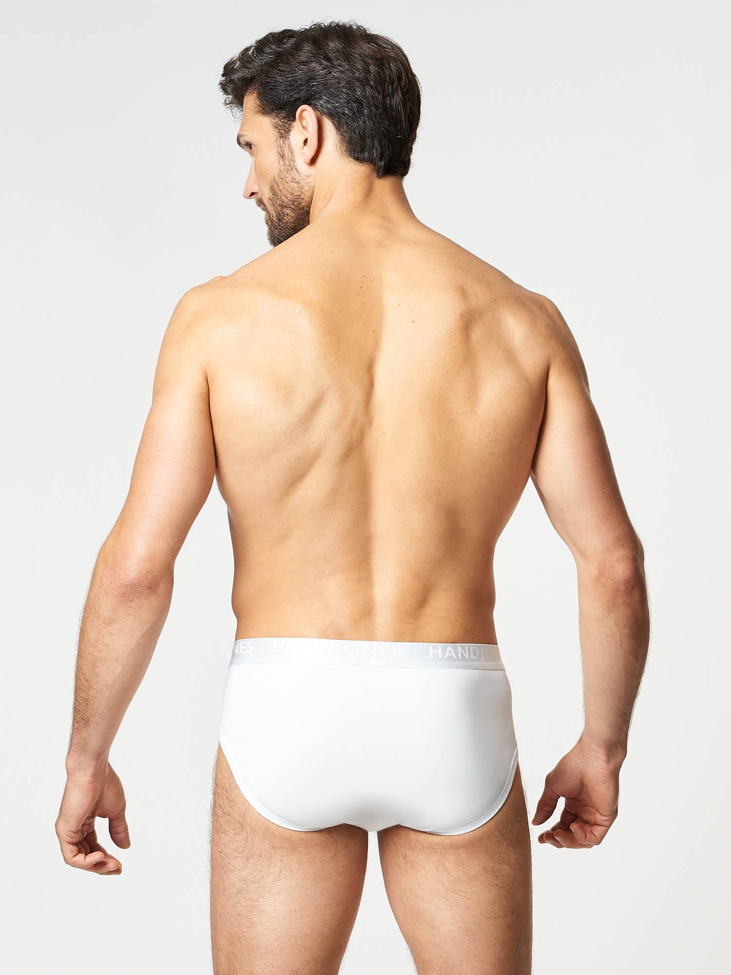 White cotton brief | Men's Underwear | Hand & Jones