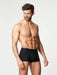 Black cotton boxer shorts | Men's Underwear | Hand & Jones