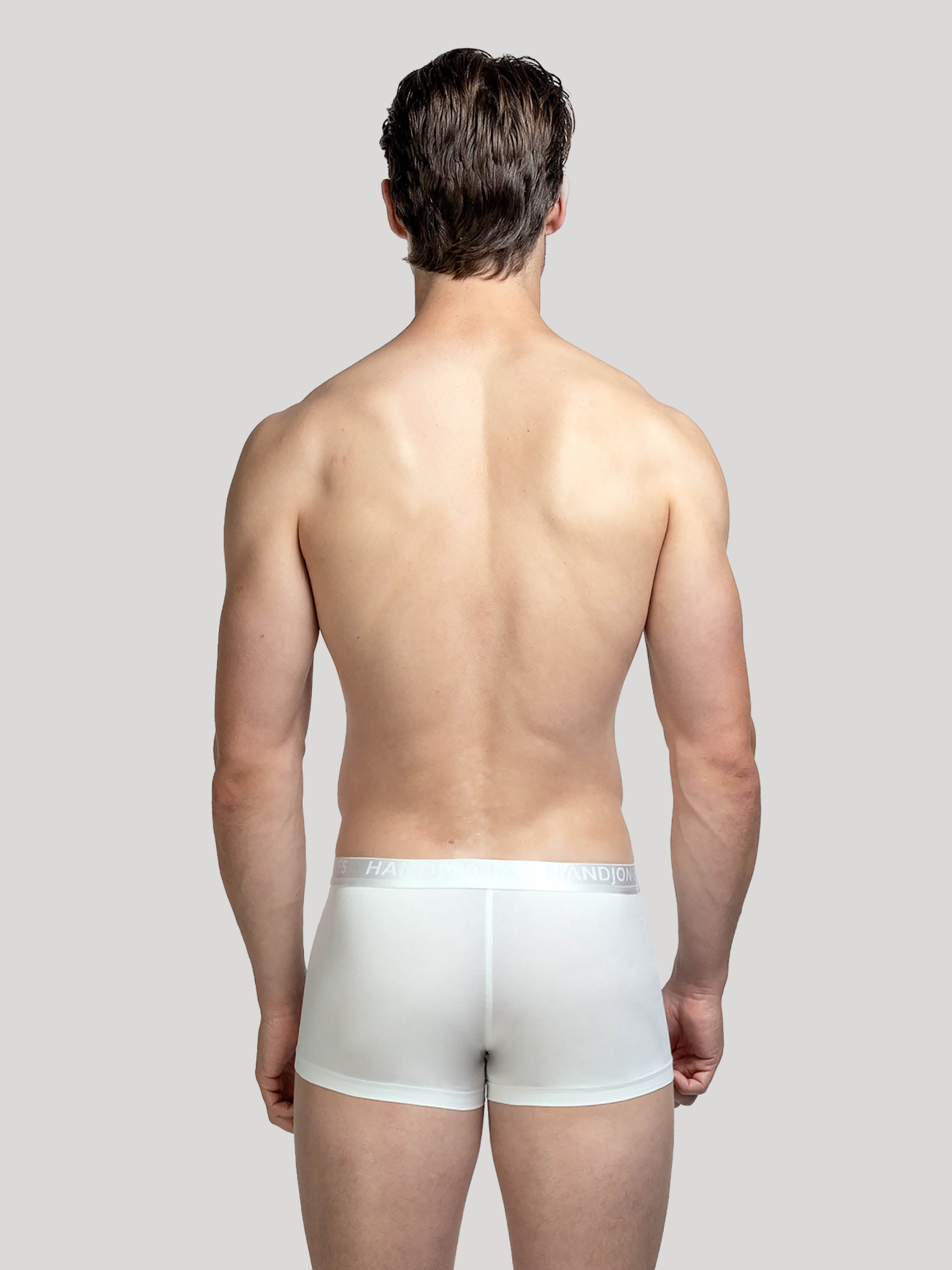 White cotton active trunk | Men's Underwear | Hand & Jones