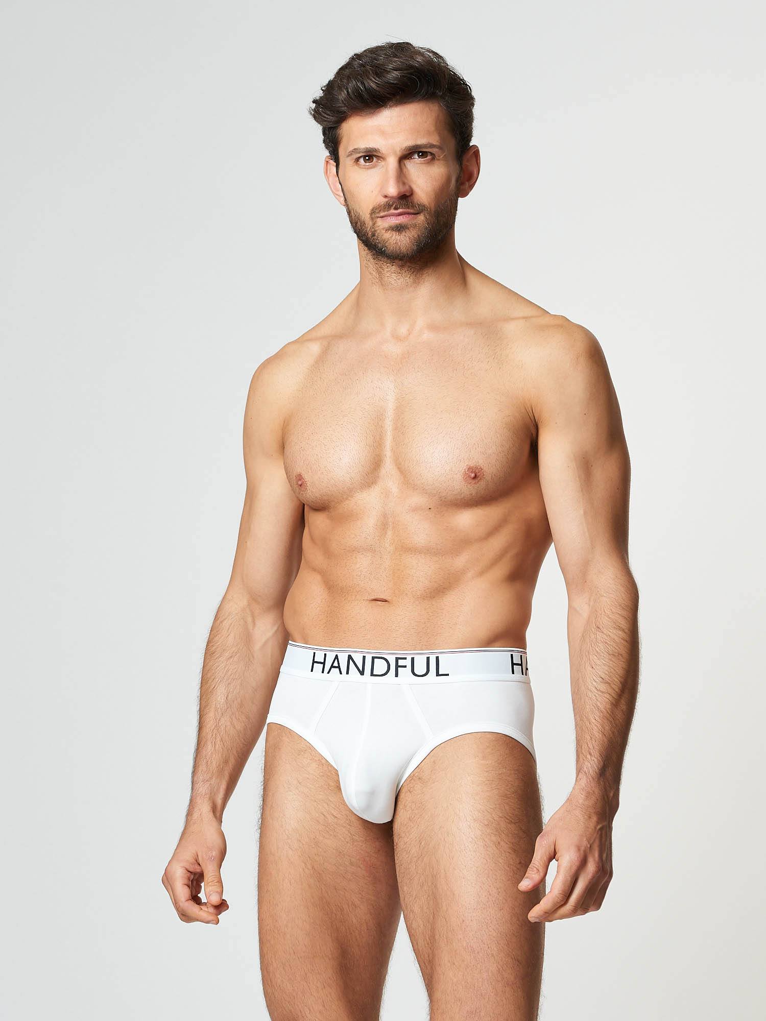 Handful Active Men's Briefs - White I Men's Designer Underwear — Hand and  Jones