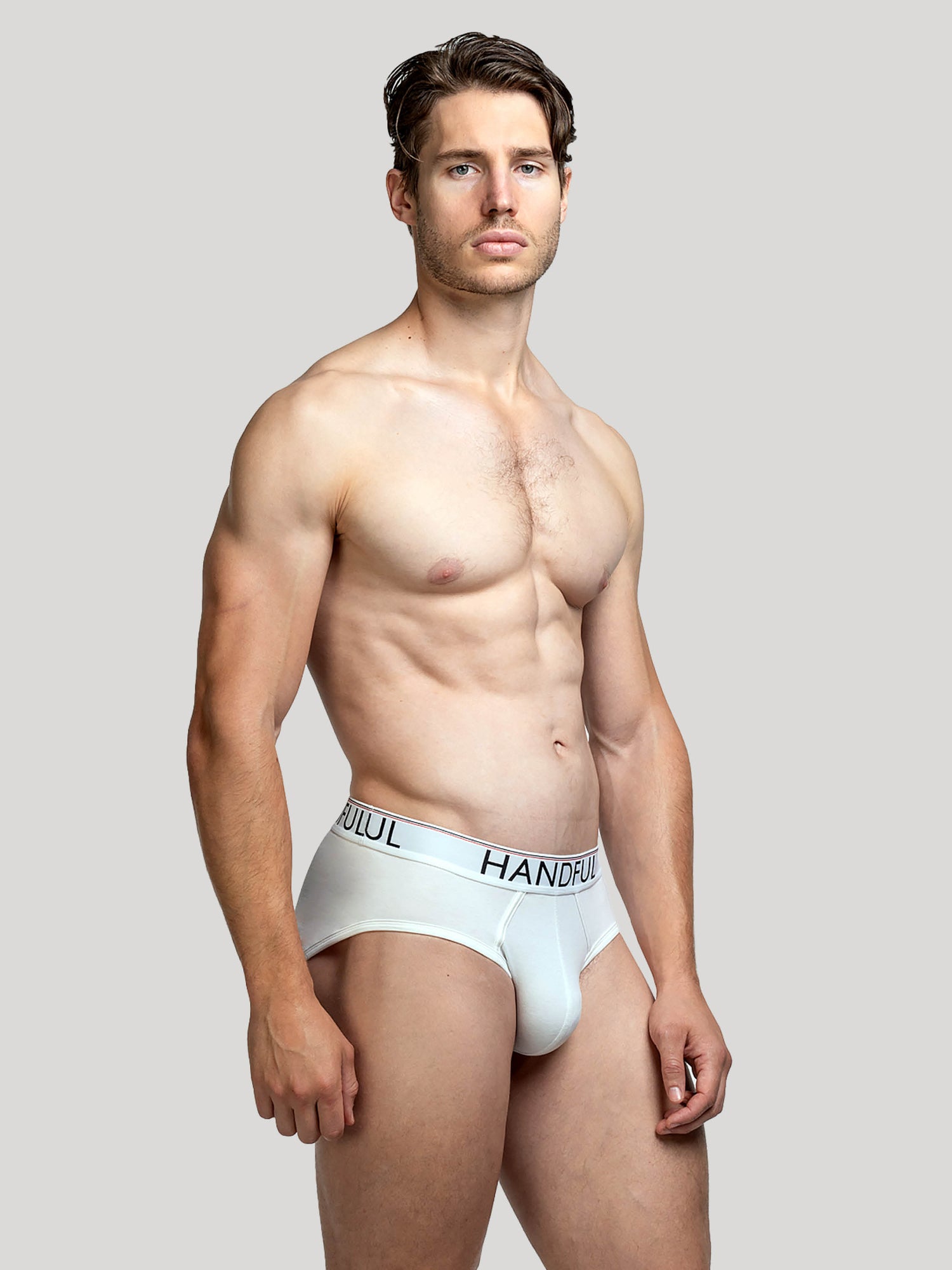 Handful Active Men's Briefs - White I Men's Designer Underwear — Hand and  Jones