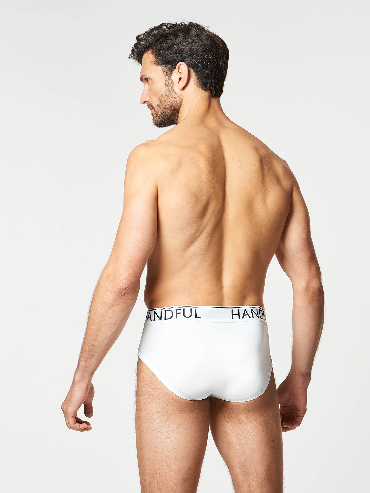 Handful Active Men's Briefs - White I Men's Designer Underwear — Hand and  Jones
