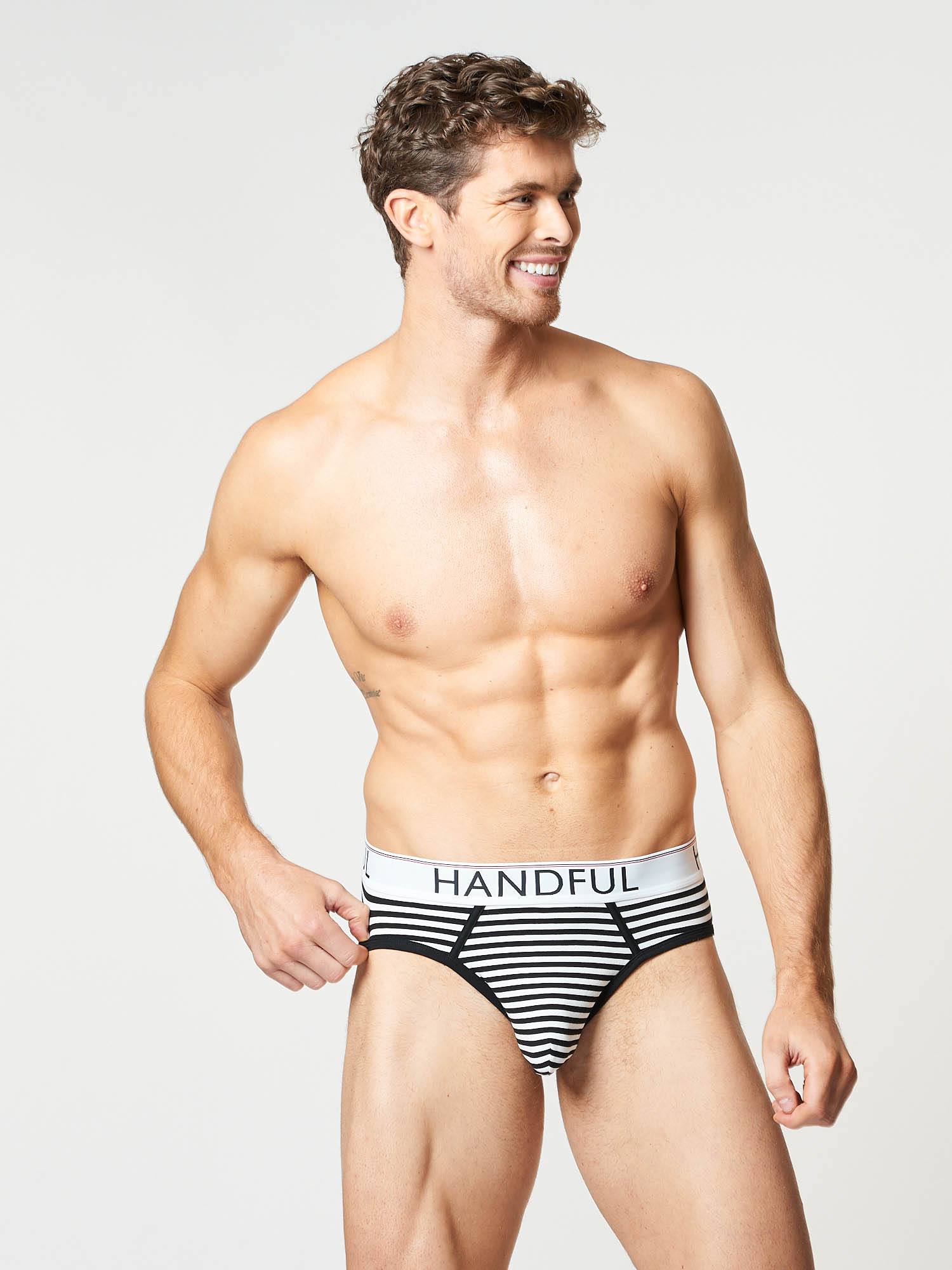 Stripe Men's Briefs - Black & White I Men's Designer Underwear — Hand and  Jones