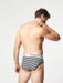 Handful  black and white Stripe cotton Air brief | Mens Underwear | Hand & Jones