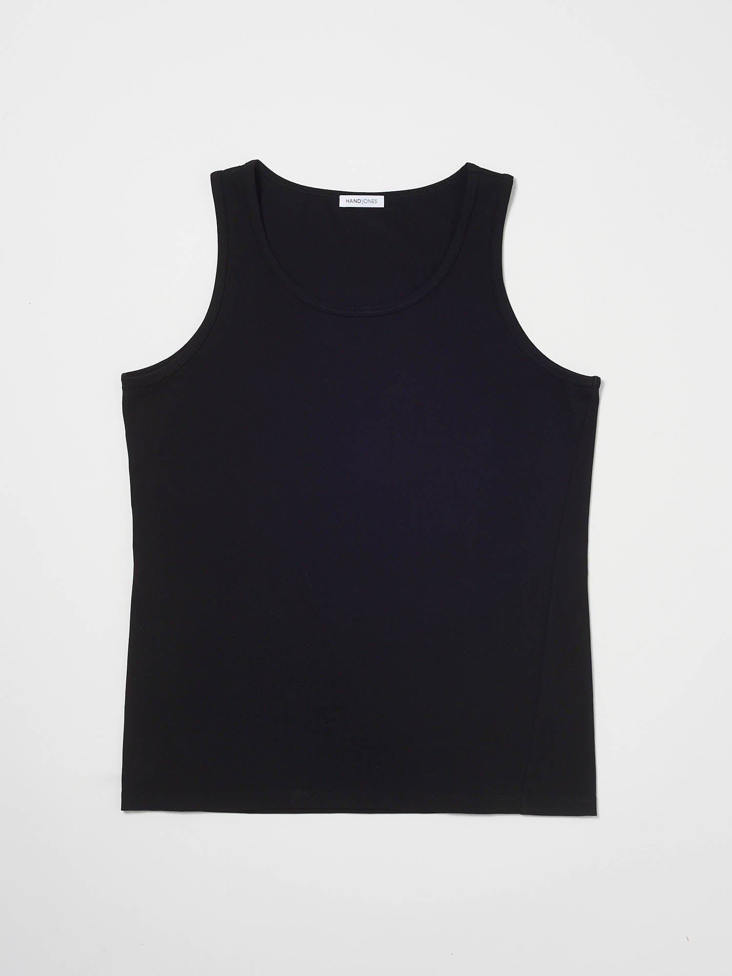 Black Men's Cotton Vest top | Men's Underwear & Tops | Hand & Jones